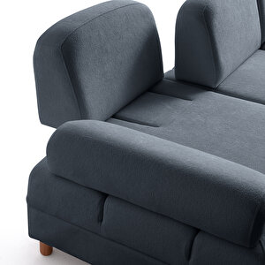 Eymense Aries Yataklı Sandıklı Köşe Takımı Mavi Sağ Köşe