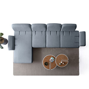 Eymense Aries Yataklı Sandıklı Piyonlu Köşe Takımı Mavi Sol Köşe