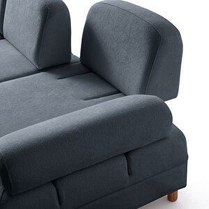 Eymense Aries Yataklı Sandıklı Piyonlu Köşe Takımı Mavi Sol Köşe