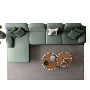 Eymense Aries Yataklı Sandıklı Piyonlu Köşe Takımı Yeşil Sol Köşe