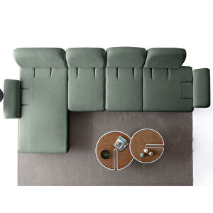 Eymense Aries Yataklı Sandıklı Piyonlu Köşe Takımı Yeşil Sol Köşe