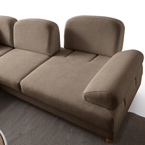 Eymense Aries Yataklı Sandıklı Piyonlu Köşe Takımı Kahverengi Sol Köşe