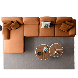 Eymense Aries Yataklı Sandıklı Piyonlu Köşe Takımı Turuncu Sol Köşe