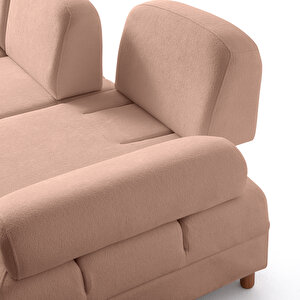 Eymense Aries Yataklı Sandıklı Piyonlu Köşe Takımı Pembe Sol Köşe