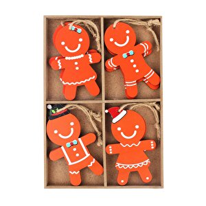 8 Adet Pancake Man 10*6cm Yılbaşı Süsü