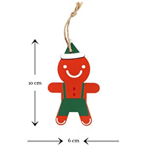 8 Adet Pancake Man 10*6cm Yılbaşı Süsü