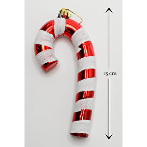 4lü 15 Cm Luxury Xl Şeker Kamışı Yılbaşı Çam Ağacı Süsü