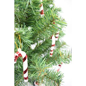 6lı Şeker Kamışı Yılbaşı Süs 17cm Xl