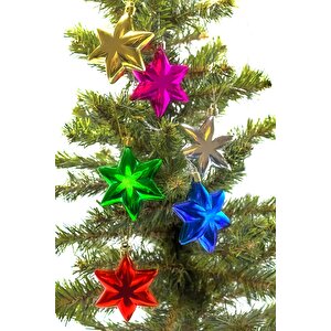 Çam Ağacı Süsü 6lı Renkli Cici Yıldız Starmie