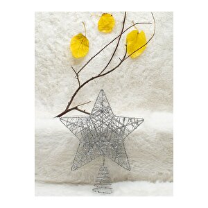 Yılbaşı Çam Ağacı Yıldız Tepeliği Gümüş