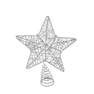 Yılbaşı Çam Ağacı Yıldız Tepeliği Gümüş