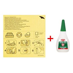 Şişme Yatak Yastık Havuz Oyuncak Vs. Tamir Onarım Yaması 62068 + Japon Yapıştırıcısı