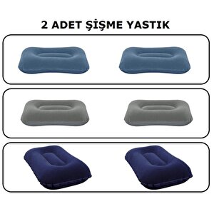 2 Adet Şişme Yastık 67121 Kadife 42x26x10 Cm Asorti