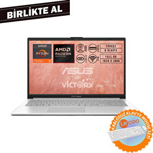 Vivobook Go 15 Amd Ryzen 5 7520u 8gb 512gb Ssd 15.6" Fdos+ Klavye-mouse Set E1504fa-bq1741 008
