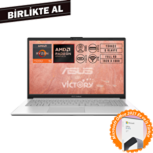 Vivobook Go 15 Amd Ryzen 5 7520u 8gb 512gb Ssd 15.6" Fhd W11p + Ms Office E1504fa-bq1741 013