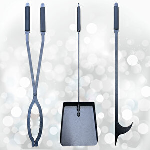 Şömine Seti Kürek Maşa Ateş Demiri Takımı Soba Şömine Aksesuar Set