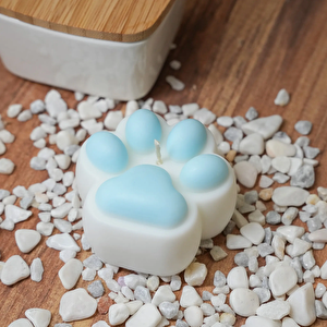 Lavanta Kokulu Mavi Pati Figürlü Soya Mumu - Rahatlatıcı Dekoratif Mum