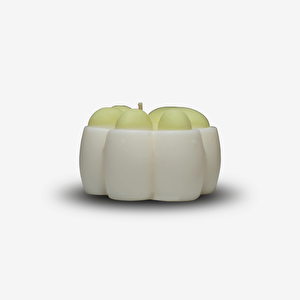 Vanilya Kokulu Lime (Açık Yeşil) Pati Figürlü Soya Mumu - Sıcak Ve Dekoratif Mum