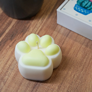 Portakal Çiçeği Kokulu Sarı Pati Figürlü Soya Mumu - Ferahlatıcı Dekoratif Mum