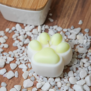 Portakal Çiçeği Kokulu Sarı Pati Figürlü Soya Mumu - Ferahlatıcı Dekoratif Mum