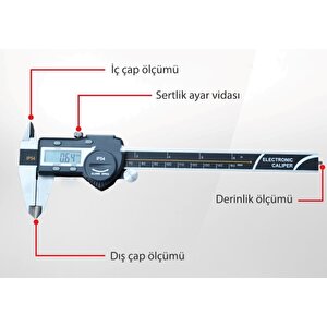 Loyka 5110-300 Dijital Kumpas 0-300mm Ip54 Korumalı