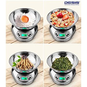 Desis Kfs-s3 Paslanmaz Mutfak Terazisi