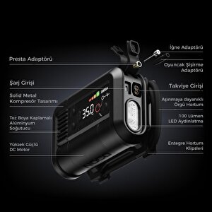 Noco Ax65 12v Lityum 2000amp Akıllı Akü Takviye + Pompa + Powerbank + Led Lamba