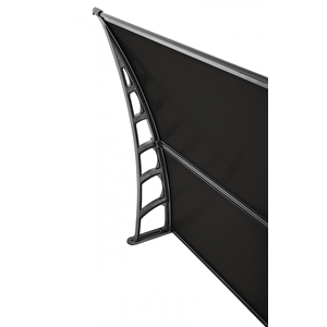 Lupin Kapı Pencere Üstü Pratik Sundurma 105x360 - Siyah