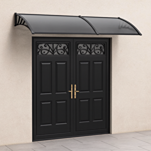 Cosmos Kapı Pencere Üstü Pratik Sundurma 105x240 - Siyah