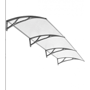 Kapı Pencere Üstü Pratik Sundurma 360 X 80 Cm Gri