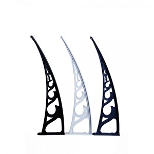 Pratik Sundurma Kapı Pencere Üstü 100x480 Cm Siyah 6 Mm Levhalı