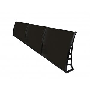 Crocus Kapı Pencere Üstü Pratik Sundurma 80x360 – Siyah