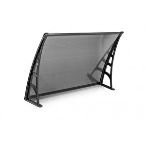 Lotus Kapı Pencere Üstü Pratik Sundurma 70x120 - Siyah