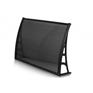 Lotus Kapı Pencere Üstü Pratik Sundurma 70x120 - Siyah