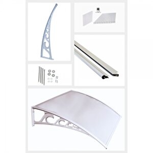 Pratik Sundurma Kapı Pencere Üstü 100x480 Cm Gri 6 Mm Levhalı