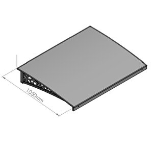 Azalea Alüminyum Kapı Üstü Pratik Sundurma 200x105 Cm Antrasit Gri