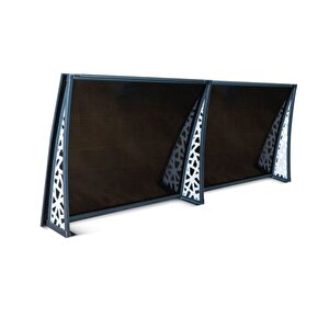 Azalea Alüminyum Kapı Üstü Pratik Sundurma 200x105 Cm Antrasit Gri