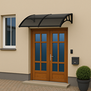 Lupin Kapı Pencere Üstü Pratik Sundurma 105x240 - Siyah