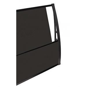 Lupin Kapı Pencere Üstü Pratik Sundurma 105x240 - Siyah