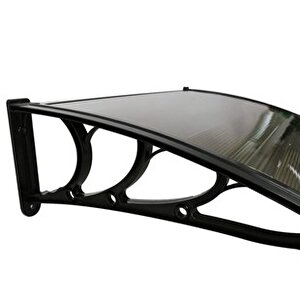 Kapı Pencere Üstü Pratik Sundurma 120 X 100 Cm Siyah