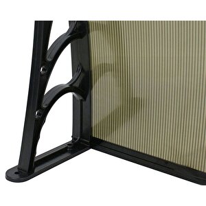 Kapı Pencere Üstü Pratik Sundurma 120 X 100 Cm Siyah