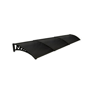 Pratik Sundurma Kapı Pencere Üstü 100x360 Cm Siyah 6 Mm Levhalı