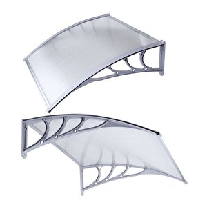 Kapı Pencere Üstü Pratik Sundurma 120 X 80 Cm Gri