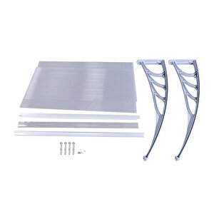 Kapı Pencere Üstü Pratik Sundurma 120 X 80 Cm Gri