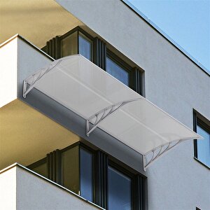 Kapı Pencere Üstü Pratik Sundurma 240 X 80 Cm Gri