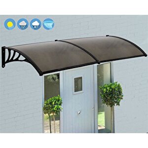 Kapı Pencere Üstü Pratik Sundurma 240 X 100 Cm Siyah