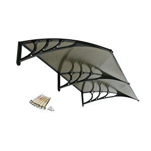 Kapı Pencere Üstü Pratik Sundurma 240 X 100 Cm Siyah