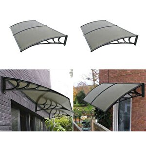 Kapı Pencere Üstü Pratik Sundurma 240 X 100 Cm Siyah