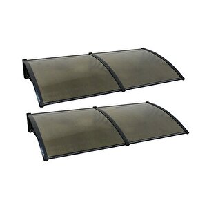 Kapı Pencere Üstü Pratik Sundurma 240 X 100 Cm Siyah