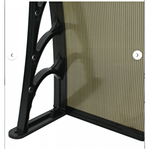 Kapı Pencere Üstü Pratik Sundurma 120 X 60 Bronz - Siyah